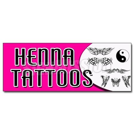 HENNA TATTOOS DECAL sticker natural long lasting temporary parlor artist -  SIGNMISSION, D-12 Henna Tattoos